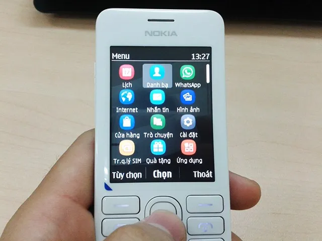 Menu danh bạ trên điện thoại Nokoa 206