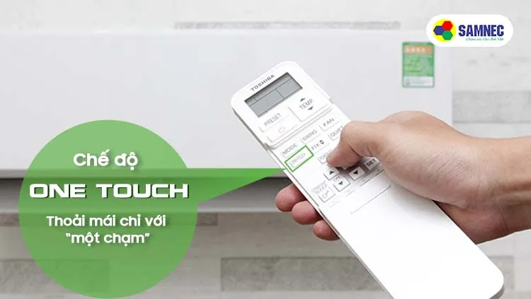 Kích hoạt chế độ One Touch trên điều khiển máy lạnh Toshiba để trải nghiệm làm mát thông minh và tiện lợi, hiểu rõ cách sử dụng điều khiển máy lạnh toshiba