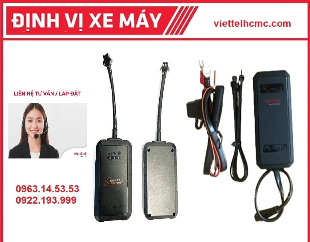 Thiết bị định vị xe máy Viettel nhỏ gọn, tích hợp GPS giúp giám sát phương tiện hiệu quả