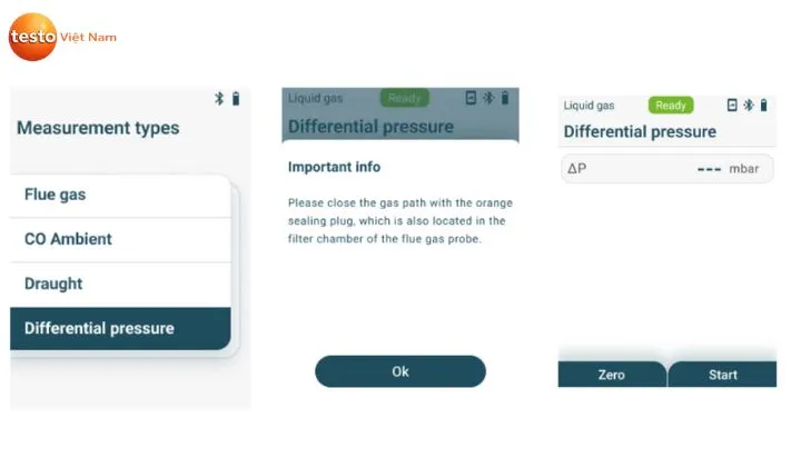 Testo 310 II đo chênh lệch áp suất
