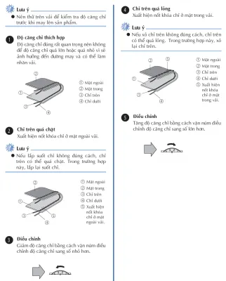 Điều chỉnh độ căng chỉ máy may Brother AS2730s, GS2700 để có đường may đẹp
