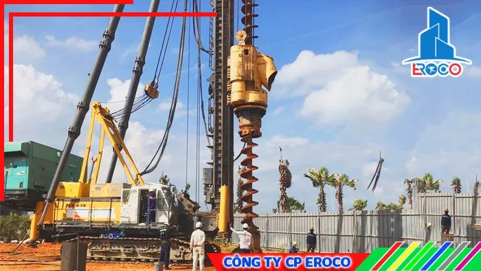 Hình ảnh đơn vị thi công cọc khoan nhồi uy tín với thiết bị hiện đại