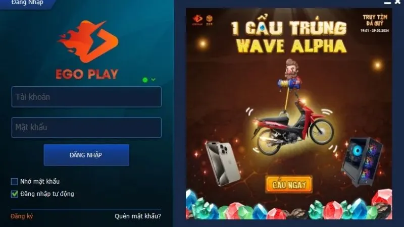 Đăng nhập tài khoản EGO Play để chơi Đế Chế online