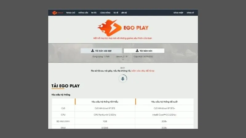 Tải ứng dụng EGO-Play để chơi AOE Online