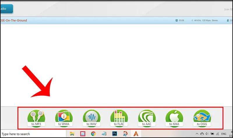 Tùy chọn định dạng đầu ra khi chuyển đổi file WMA trong Freemake