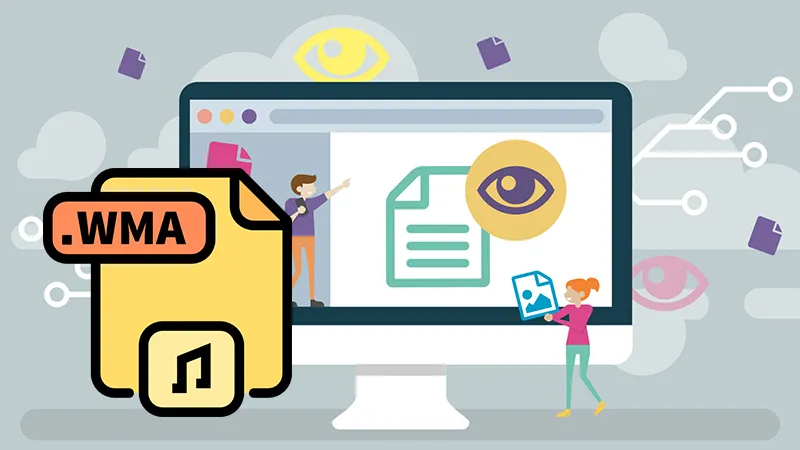 Hình ảnh mô tả việc lưu trữ và phân phối nội dung âm thanh WMA