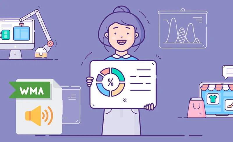 Minh họa các loại định dạng phụ của file WMA