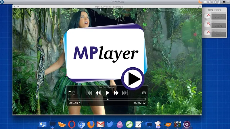 Màn hình phần mềm MPlayer hiển thị khi mở file WMA