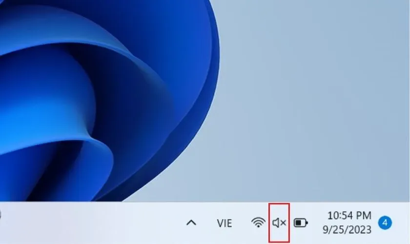 Kiểm tra âm lượng trên máy tính Win 11 khi không nhận kết nối tai nghe