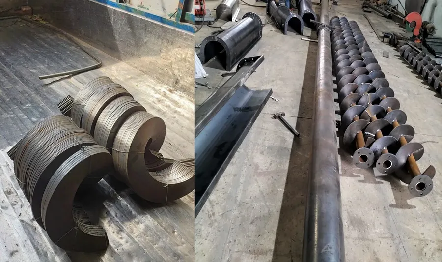 Gia công vít tải dạng ống tại xưởng Quốc Cường