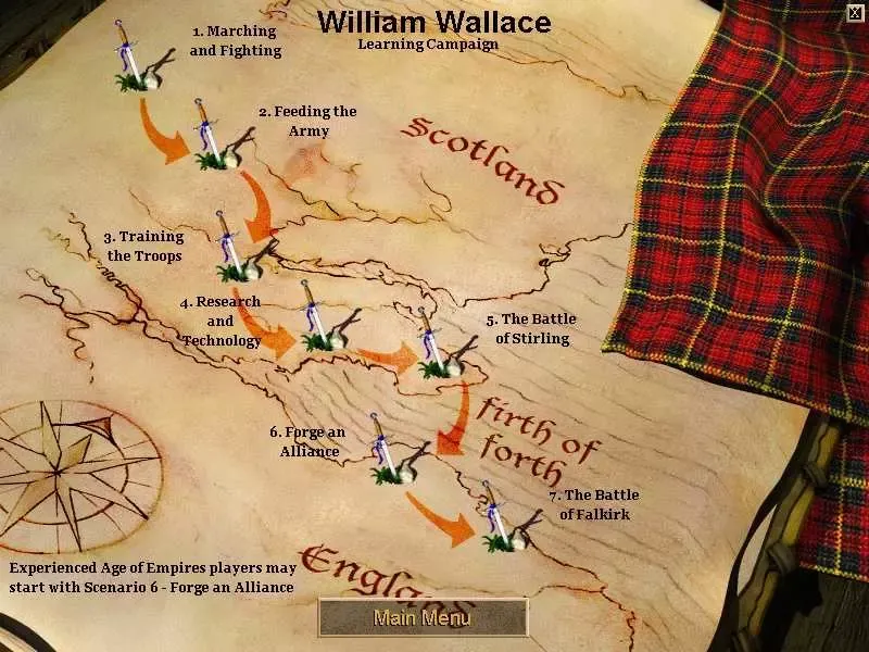 Giao diện chọn bản đồ khi chơi game Age of Empires II (AOE 2)