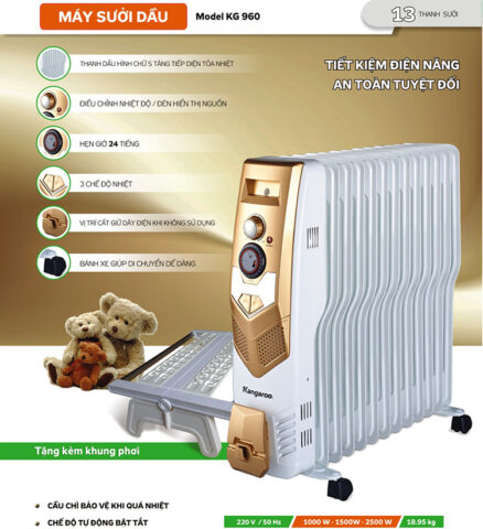 Cách Sử Dụng Máy Sưởi Dầu Kangaroo Đúng Chuẩn, An Toàn Tuyệt Đối
