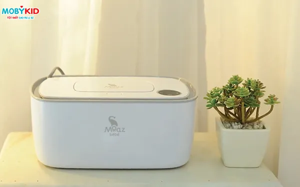 Máy làm ấm khăn ướt Moaz BéBé với thiết kế nhỏ gọn và sang trọng