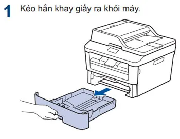 Cài đặt khổ giấy trên khay giấy vật lý của máy in Brother DCP-L2520D