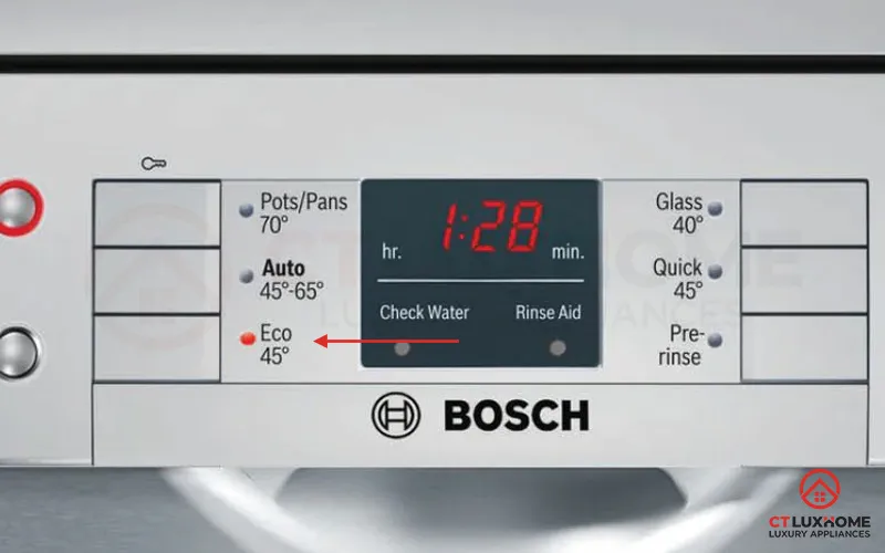 Sử dụng chế độ Eco trên máy rửa bát Bosch Serie 2