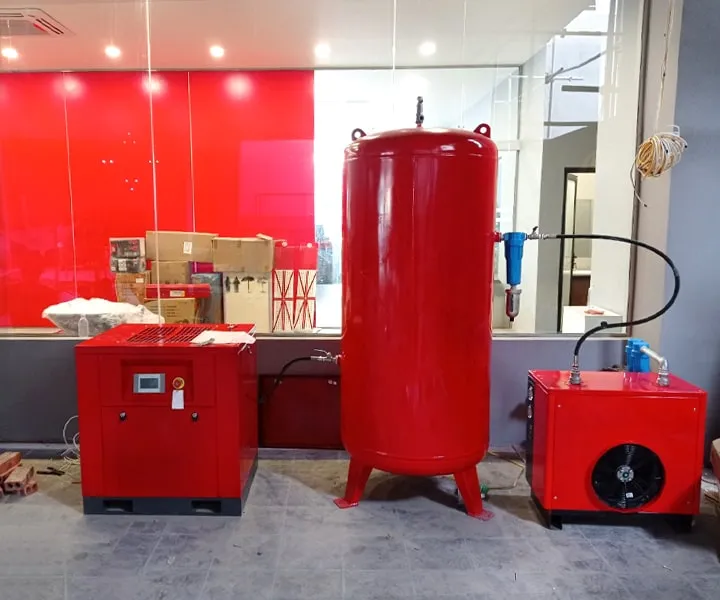 Máy nén khí trục vít 5hp sử dụng cho hệ thống khí nén quy mô nhỏ