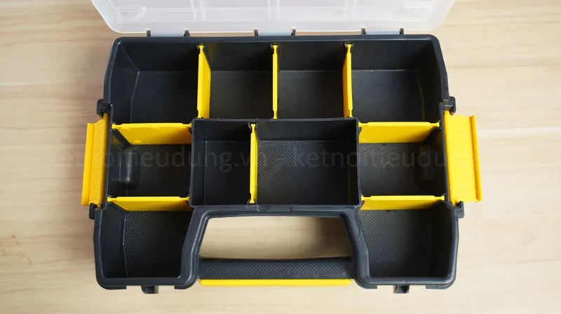 các ngăn tháo rời của hộp nhựa đựng ốc vít Stanley STST14021-8 linh hoạt