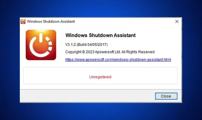 Giao diện phần mềm Windows Shutdown Assistant giúp quản lý tự động tắt máy tính