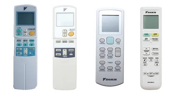 Các loại remote điều hòa Daikin thông dụng khi cần thay pin