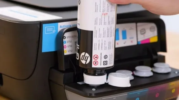 Thiết kế chai mực HP GT51XL chống tràn, hỗ trợ cách sử dụng máy in HP DeskJet GT 5820