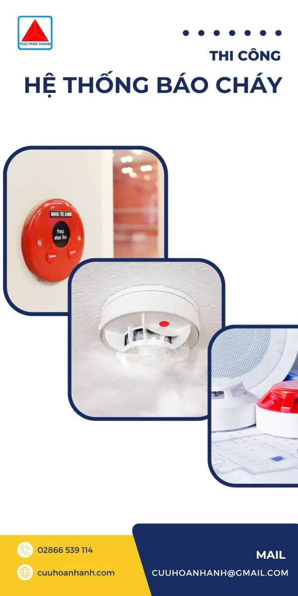 Thiết bị cơ bản trong hệ thống báo cháy tự động