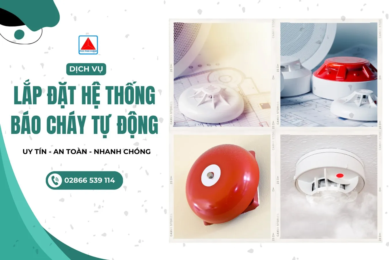 Sơ đồ tổng quan hệ thống lắp đặt đầu báo cháy tự động