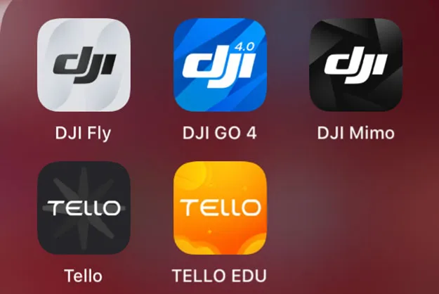 Giao diện ứng dụng điều khiển máy bay drone trên điện thoại thông minh.