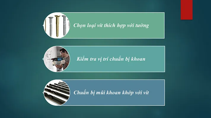 Hướng dẫn cách khoan tường bắt vít