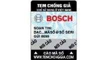 Tem chống giả dụng cụ điện Bosch