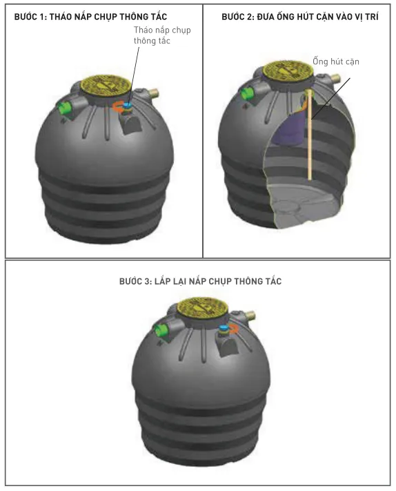 Hướng dẫn hút cặn bể tự hoại Septic Sơn Hà