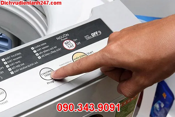 Hướng dẫn sử dụng máy giặt Sanyo cửa trên các nút bấm