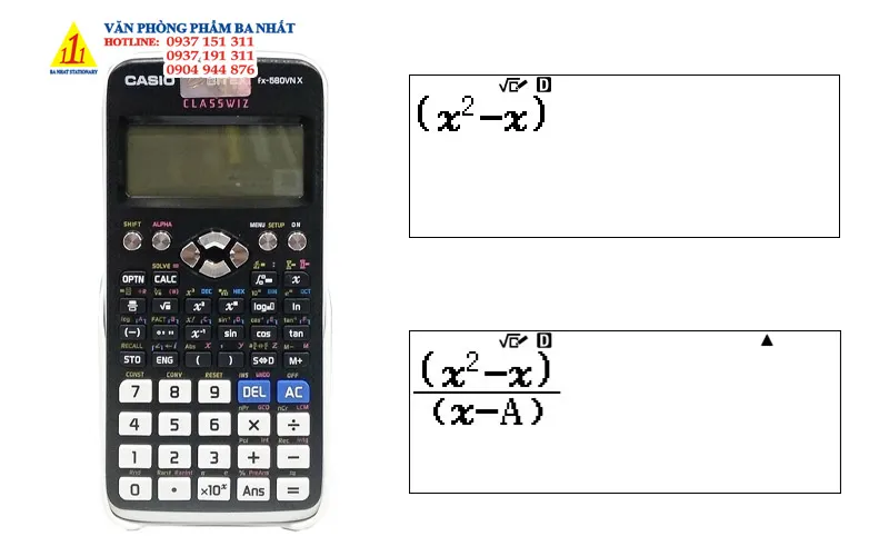 Quá trình tìm nghiệm phương trình trên máy Casio 580 bằng chức năng SOLVE