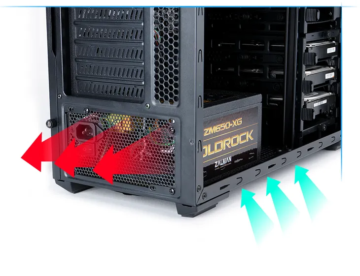 Lắp đặt bộ nguồn (PSU) vào vỏ case máy tính, đảm bảo cố định chắc chắn và hướng quạt đúng cách