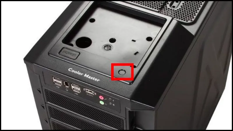Nút Power hoặc On/Off trên thùng máy (Case) để khởi động
