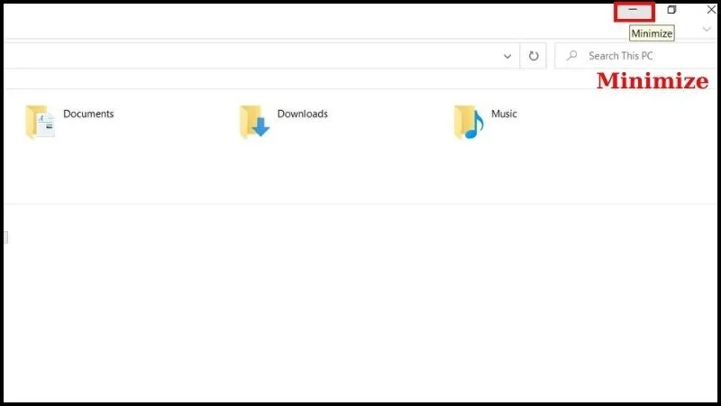 Nhấp chuột trái vào biểu tượng - (Minimize) để ẩn cửa sổ ứng dụng