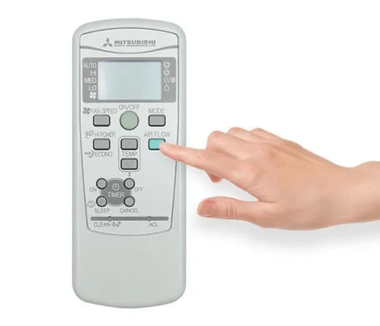 Hướng dẫn điều chỉnh hướng gió AIR FLOW trên remote máy lạnh Mitsubishi Heavy