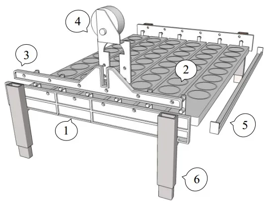 Cấu tạo khay đảo trứng tự động, chi tiết lắp đặt máy ấp trứng mini