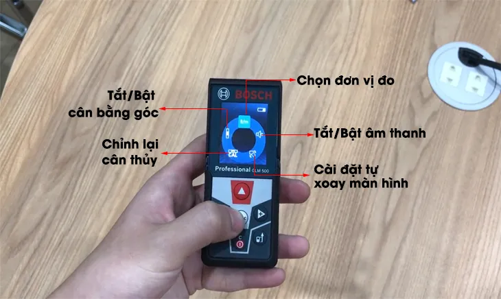 Thiết lập các cài đặt cho máy đo khoảng cách Bosch GLM