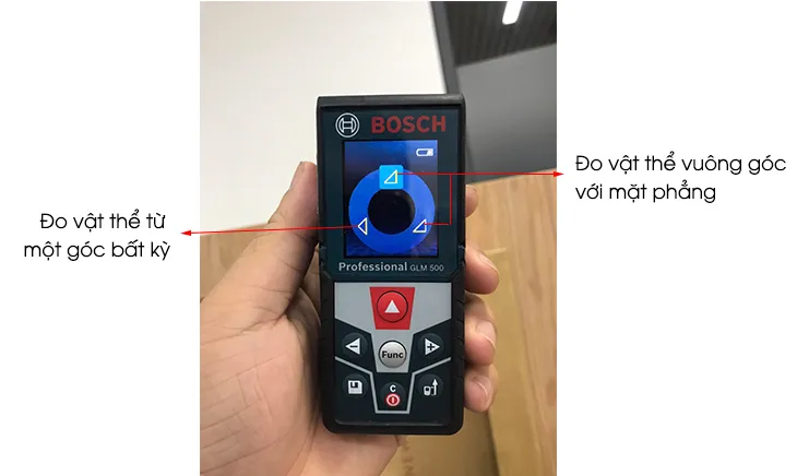 Các chức năng đo khoảng cách gián tiếp của máy đo khoảng cách Bosch GLM