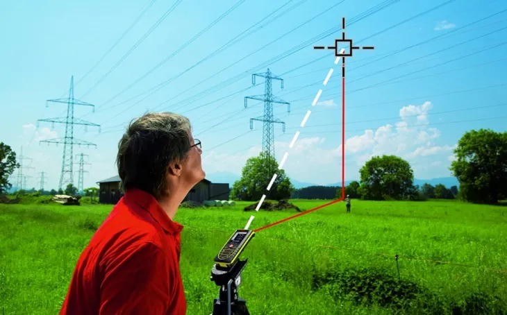 Quy trình đo diện tích và thể tích của vật thể, minh họa ứng dụng của cách sử dụng máy đo khoảng cách trong đo đạc công trình