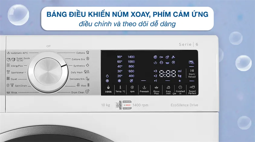 Bảng điều khiển của máy giặt Bosch 10 kg WGG254A0SG