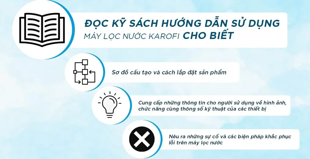 Sách hướng dẫn sử dụng máy lọc nước Karofi chi tiết