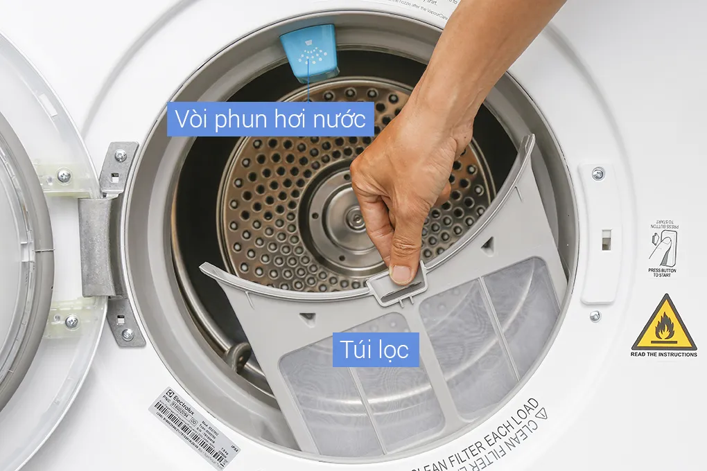 Lưới lọc xơ vải của máy sấy Electrolux EDV7552