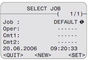 Màn hình cài đặt tên Job trên Leica DNA03