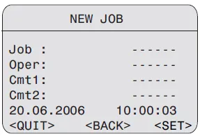Màn hình nhập tên Job trên Leica DNA03