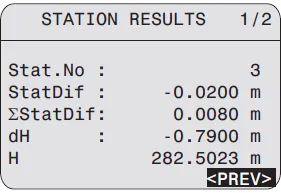 Màn hình xem kết quả đo chi tiết của Station