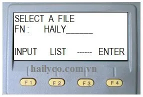 Màn hình hiển thị tùy chọn F1 COLLECTION DATA trên máy toàn đạc Topcon