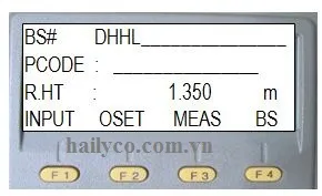Màn hình xác nhận hoàn tất nhập tọa độ định hướng trên máy toàn đạc Topcon