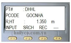 Màn hình sau khi chấp nhận tọa độ định hướng, hiển thị tùy chọn REC để lưu