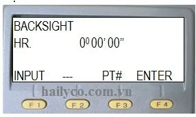 Màn hình nhập góc định hướng (AZ) trên máy toàn đạc Topcon